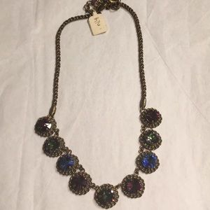 Colored stone necklace
